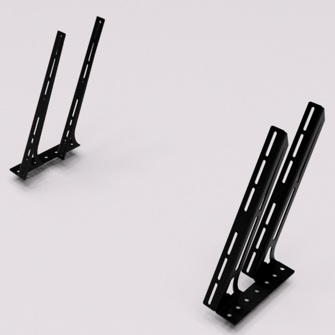 Diagonal Mount Dual Amp Rack