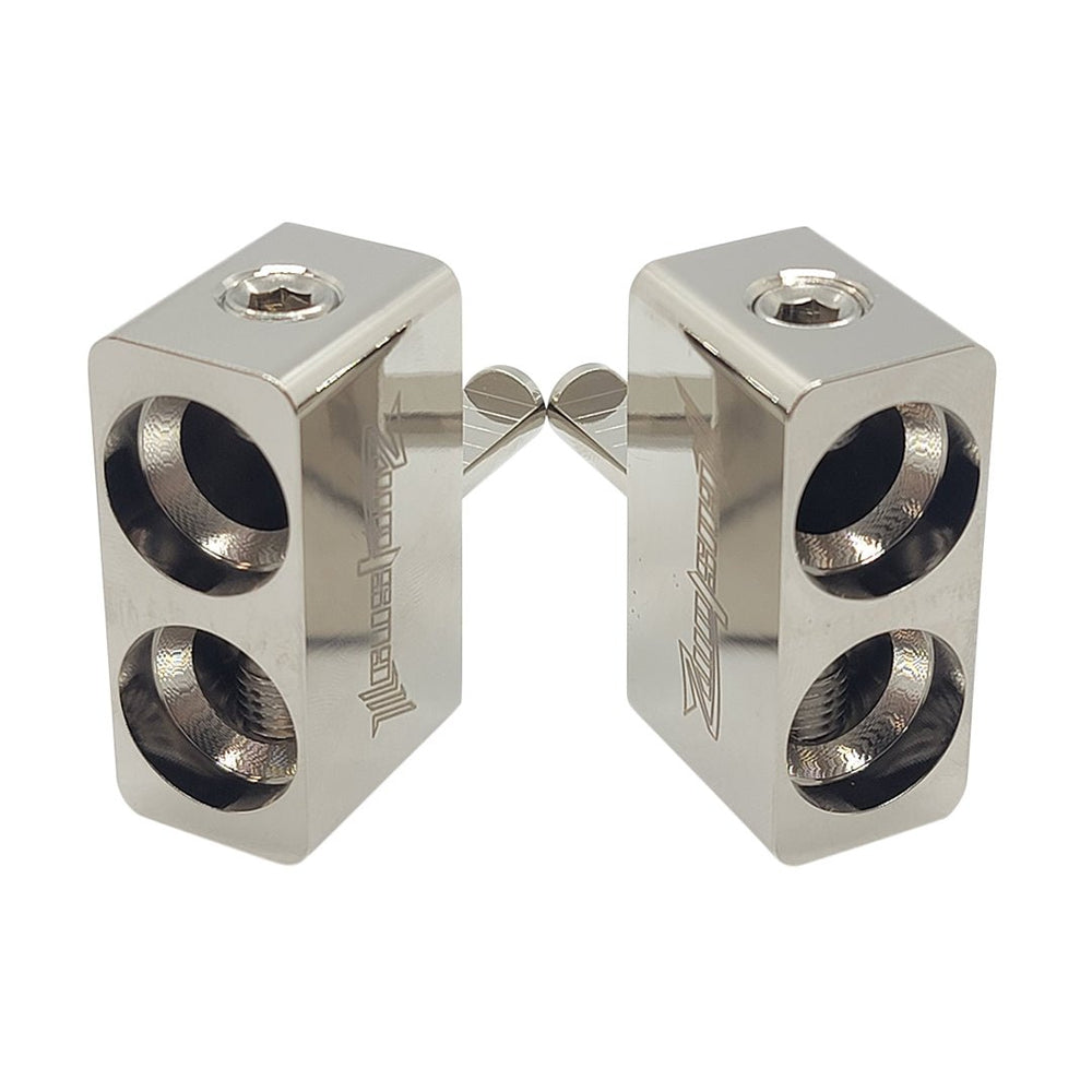 Pair Of ILL Customz 6-In 6-Out 1/0 Gauge Power Distribution Blocks – Car Audio